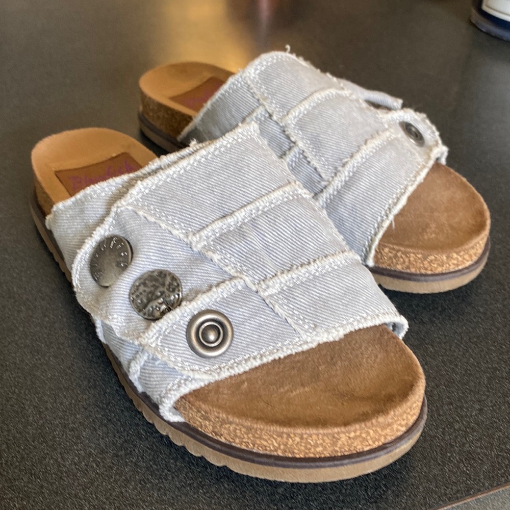 Blowfish denim slides